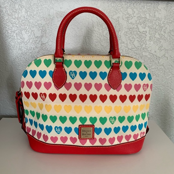 Dooney & Bourke Handbags - Dooney & Bourke heart Zip Zip satchel multicolor